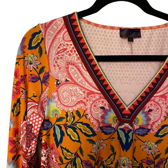 Hale Bob Mid-Length Multicolored V-Neck Dress Woman’s Size S - Picture 9 of 10